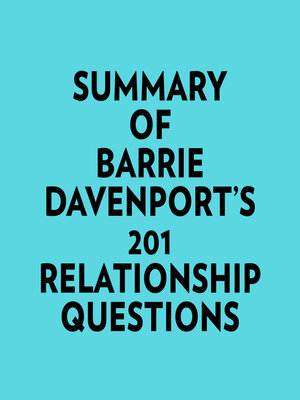 cover image of Summary of Barrie Davenport's 201 Relationship Questions
